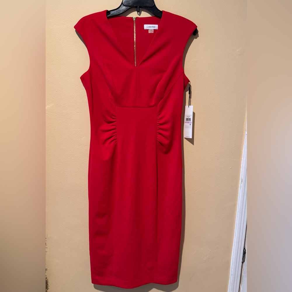 Calvin Klein Collection Vivid Red Midi Dress